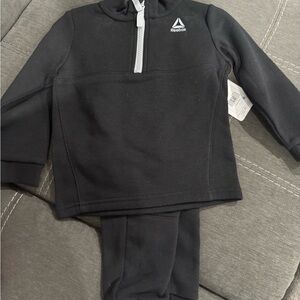 Reebok Black Kids' Quarter-Zip and Joggers Set